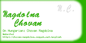 magdolna chovan business card